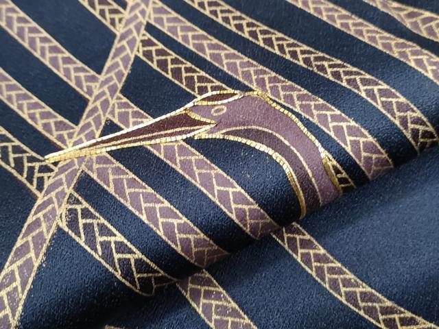 平和屋着物●訪問着　駒刺繍　飛鶴紐文　暈し染め　金彩　正絹　逸品　未使用　CABG8510th_6
