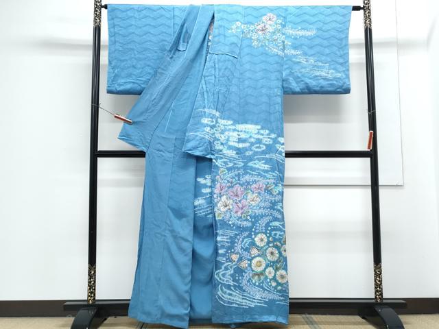 平和屋着物●訪問着　仮絵羽　作家物　絞り　辻が花　　正絹　逸品　未使用　CABG8524th_1