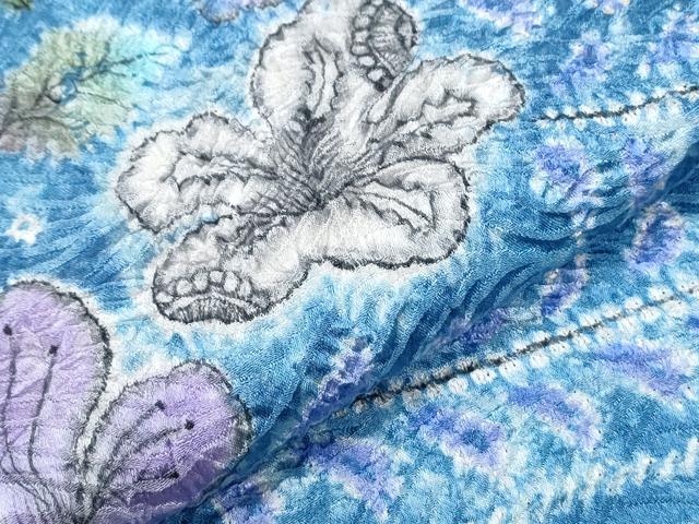 平和屋着物●訪問着　仮絵羽　作家物　絞り　辻が花　　正絹　逸品　未使用　CABG8524th_5