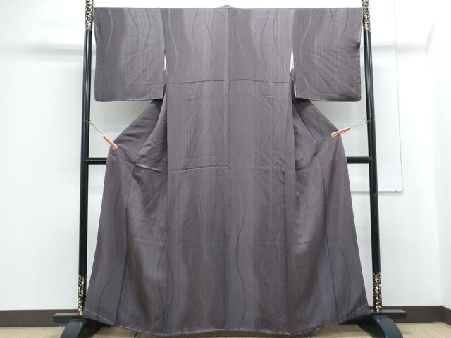 平和屋着物●手染屋　吉兵衛　小紋　立涌文　暈し染め　正絹　逸品　未使用　CABG8533th_1