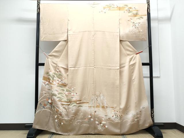 平和屋着物●訪問着　駒刺繍　松竹梅　暈し染め　金彩　正絹　逸品　CABG8796th 35,490円