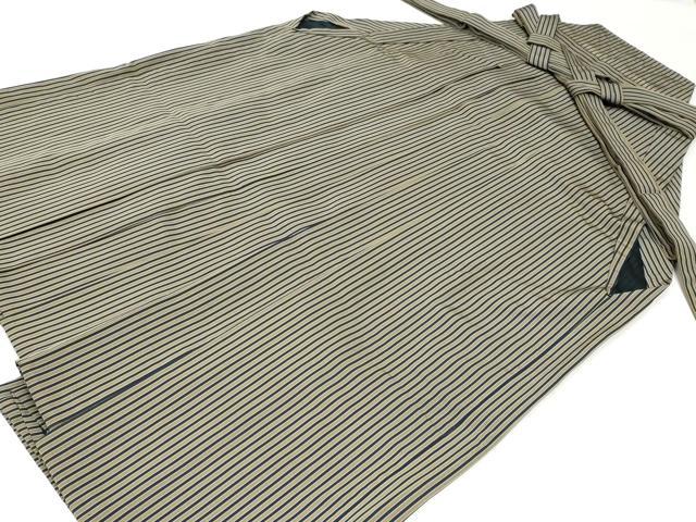 平和屋着物●男性　行灯袴　縞　正絹　逸品　CABH0371ev