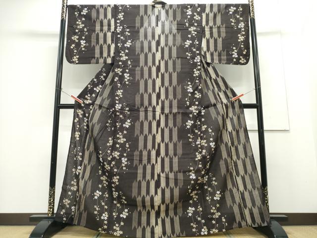 平和屋着物∴夏物　浴衣　枝垂れ花文　綿　逸品　CABH1220ng_1