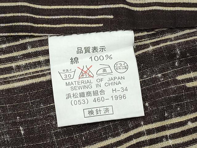 平和屋着物∴夏物　浴衣　枝垂れ花文　綿　逸品　CABH1220ng_6