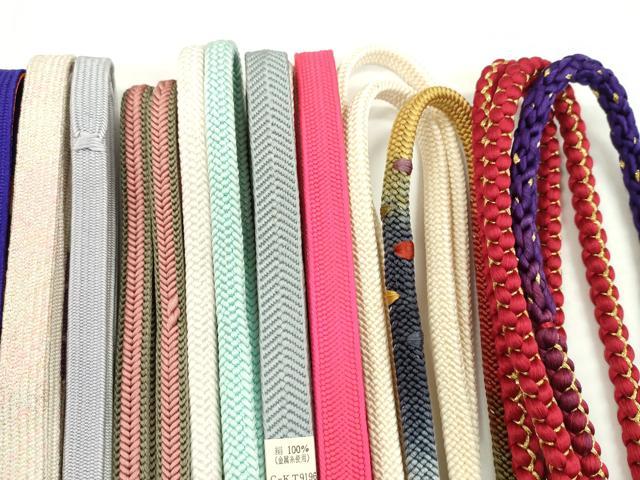 平和屋着物●和装小物　帯締め20本セット　高麗組　唐組　笹浪組　礼装用　振袖用　金銀糸　長尺あり　未使用多数　逸品　CABH2043ju_2