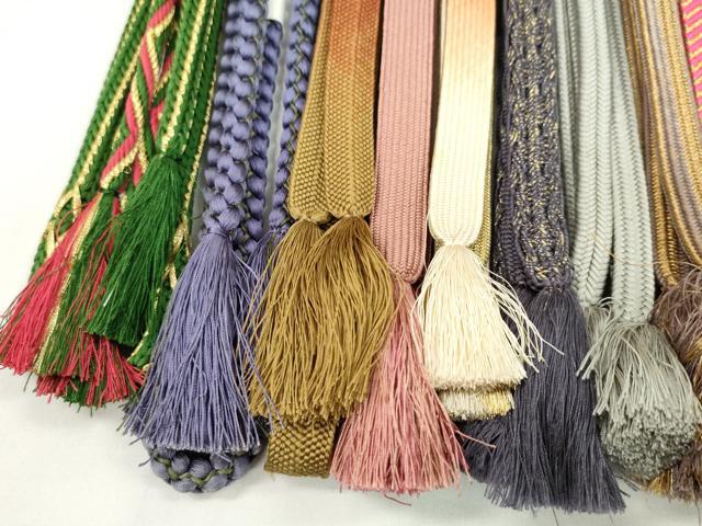 平和屋着物●和装小物　帯締め20本セット　高麗組　貝の口組　冠組　唐組　笹浪組　礼装用　振袖用　金糸　未使用あり　逸品　CABH2050ju_5