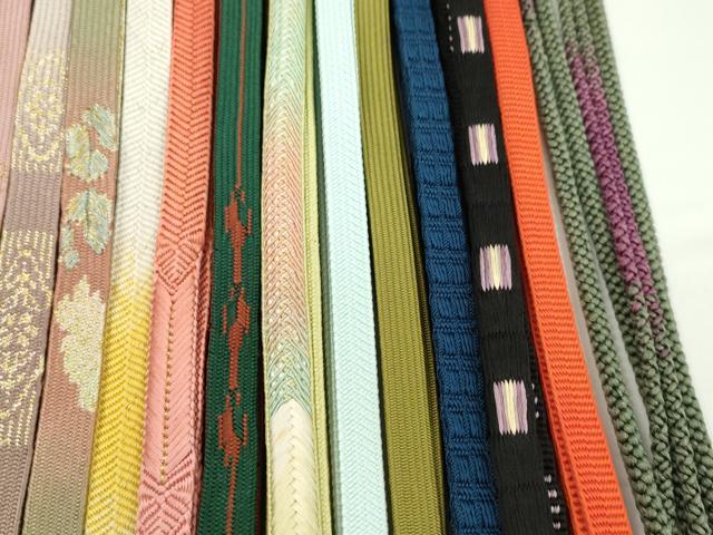 平和屋着物●和装小物　帯締め20本セット　高麗組　唐組　笹浪組　奈良組　鎌倉組　御岳組　金銀糸　逸品　CABH2069ju_4