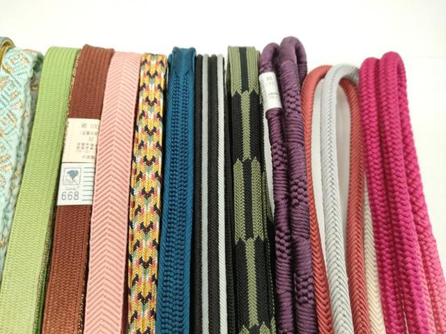 平和屋着物●和装小物　帯締め20本セット　高麗組　唐組　笹浪組　畝打組　奈良組　鴨川組　金銀糸　長尺あり　未使用あり　逸品CABH2085ju_2