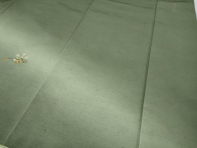 平和屋着物●創業140年　小糸染芸の四代目　小糸敏夫　訪問着　紬地　総刺繍　打ち出の小槌　吉祥花文　暈し染め　金糸　逸品　CABH2403ut_4