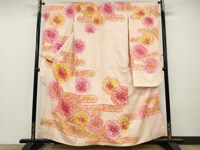 平和屋着物●豪華振袖　総絞り　エ霞花文　正絹　逸品　CABH2423ut 27,885円