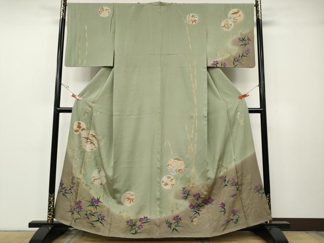 平和屋着物●皇室デザイナー　中村乃武夫　訪問着　飛鳥草花文　暈し染め　金彩　やまと誂製　正絹　逸品　CABH2434ut 27,885円