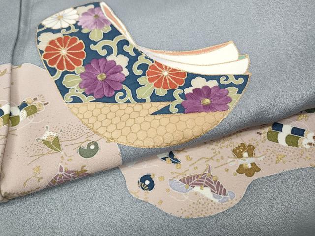 平和屋着物●西陣　京の名門　じゅらく謹製　帝王紫　訪問着　刺繍　道長誰が袖花文　金彩　正絹　逸品　CABH2553ut_5