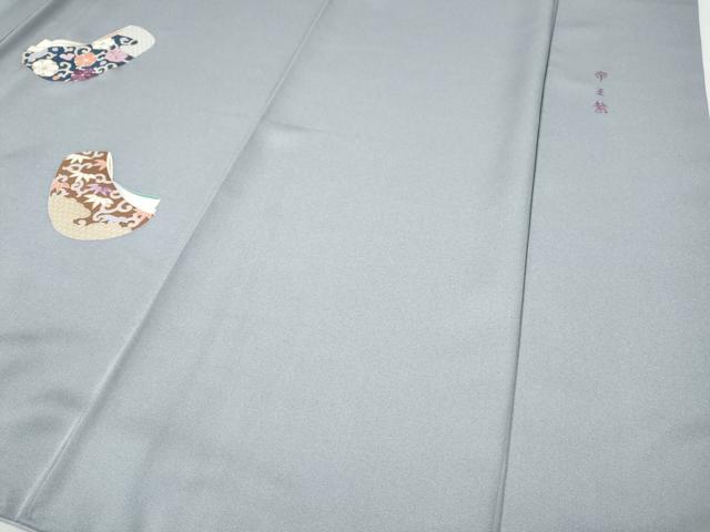 平和屋着物●西陣　京の名門　じゅらく謹製　帝王紫　訪問着　刺繍　道長誰が袖花文　金彩　正絹　逸品　CABH2553ut_4