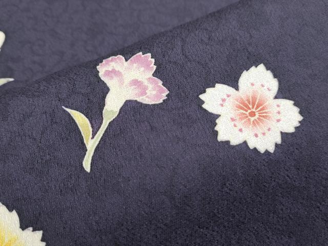 平和屋着物●訪問着　草花文　やまと誂製　正絹　逸品　CABH3738th_5
