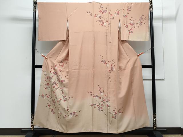 平和屋着物●訪問着　枝花文　暈し染め　金彩　正絹　逸品　CABH3744th