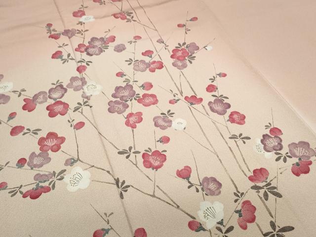 平和屋着物●訪問着　枝花文　暈し染め　金彩　正絹　逸品　CABH3744th_2