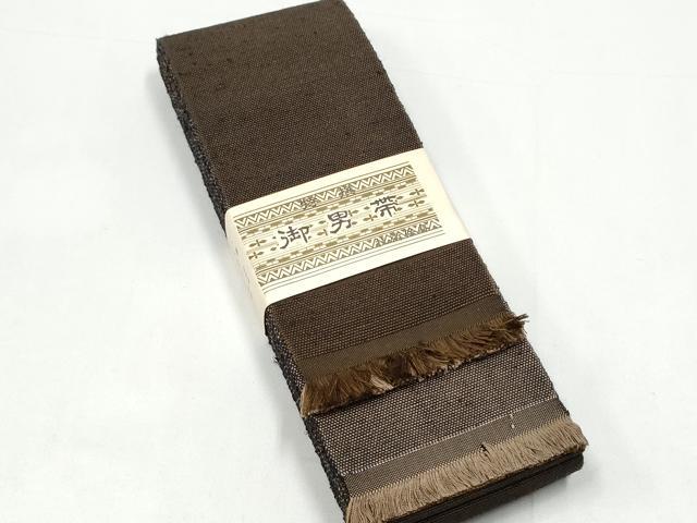 平和屋着物●男性　角帯　紬地　霞文　正絹　逸品　CABH5065hy 11,544円