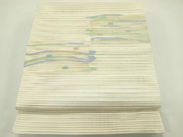 平和屋着物＊夏物　八寸名古屋帯　絽綴れ　霞文　金銀糸　正絹　逸品　CABH5943rv 31,200円