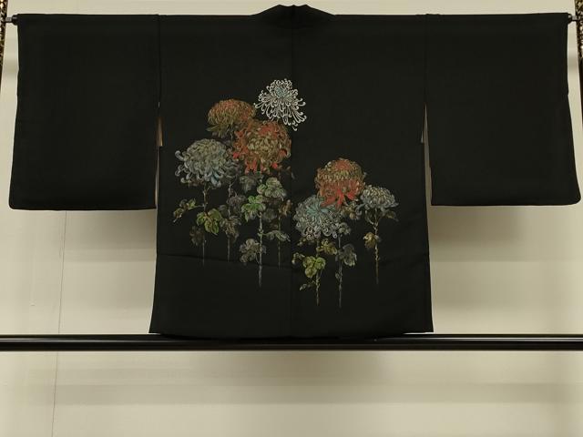 平和屋着物＃羽織　寿光織　乱菊　黒地　金銀糸　正絹　逸品　CABH6897in 11,388円