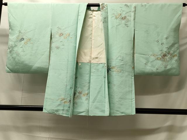 平和屋着物＃羽織　寿光織　流水草花文　金銀糸　正絹　逸品　CABH6943in 11,856円