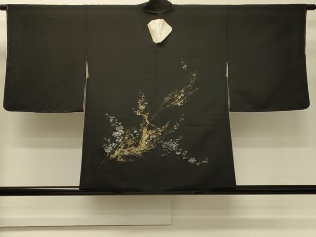 平和屋着物＃羽織　寿光織　枝花文　黒地　金銀糸　正絹　逸品　未使用　CABH6984in 11,388円