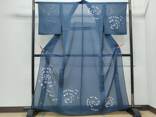 平和屋着物＊夏物　訪問着　絽　抽象紋様　洗える着物　CABI1422th 5,681円