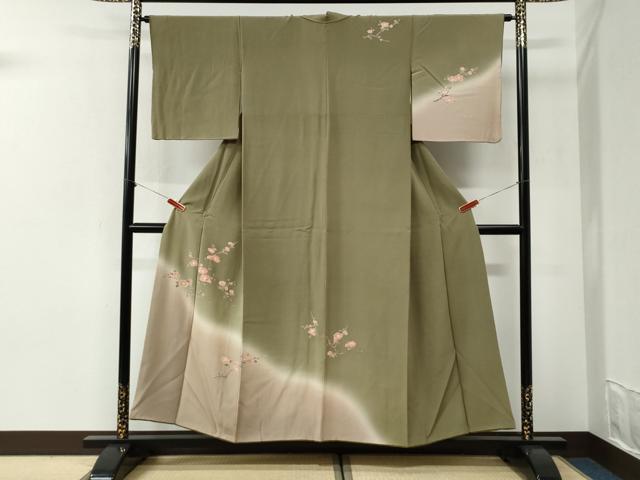 平和屋着物●訪問着　刺繍　枝花文　暈し染め　正絹　逸品　CABI2242yc 25,623円