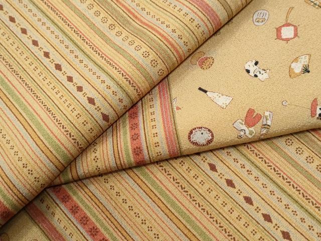 平和屋着物●上質な小紋　玩具文　正絹　逸品　CABI2363yc