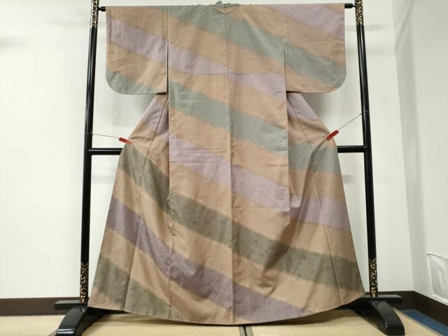 平和屋着物●訪問着　紬地　更紗花唐草文　金彩　正絹　逸品　未使用　CABI3339yc 26,325円