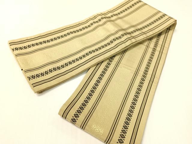 平和屋着物○本場筑前博多織 半幅帯 献上 正絹 逸品 CABI4117vpの通販