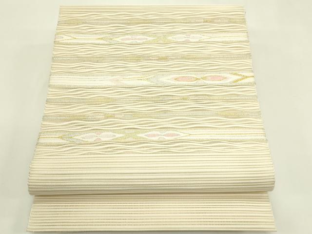 平和屋着物＊夏物　八寸名古屋帯　絽綴れ　横段文　金銀糸　正絹　逸品　未使用　CABI5578rv 6,582円