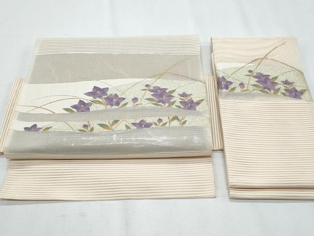 平和屋着物＊夏物　つけ帯　絽綴れ　桔梗　金銀糸　正絹　逸品　CABI5667fb 6,133円