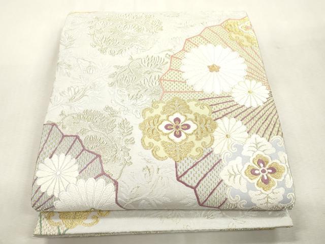 平和屋着物●六通柄袋帯　御香染宮むらさき　舞花文　金糸　正絹　逸品　CABI7570dy 41,600円