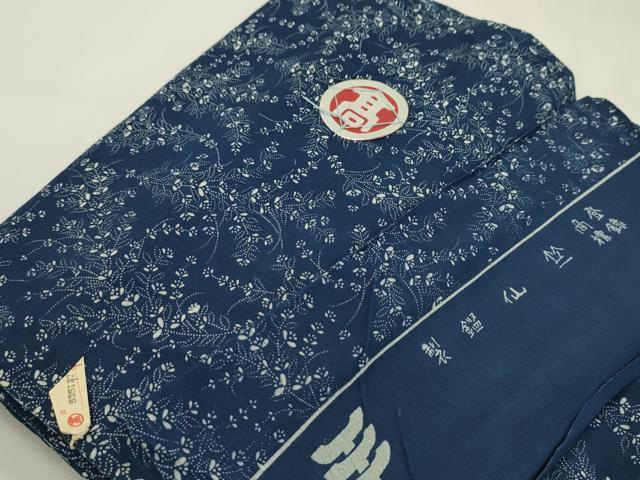 平和屋着物＊夏物　竺仙　浴衣　反物　注染　枝花文　高島屋扱い　綿　着尺　逸品　未使用　CABJ1450ju