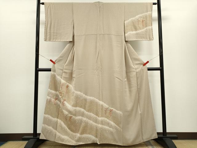 平和屋着物●訪問着　絞り　刺�
2000
�　籬藤文　金彩　鈴乃屋扱い　正絹　逸品　未使用　CABJ2414ze 24,570円