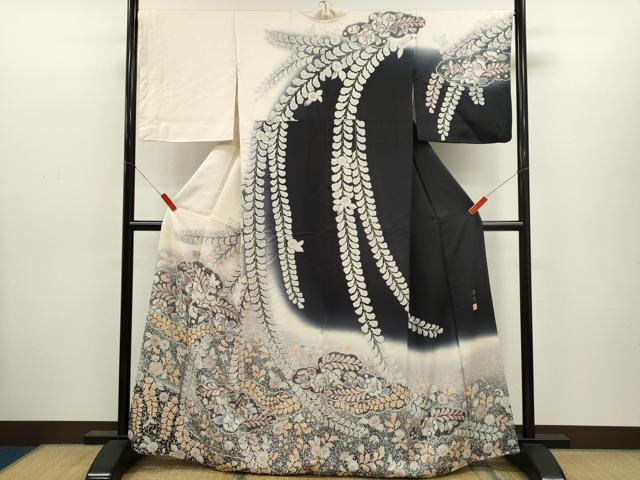 平和屋着物●訪問着　作家物　辻ヶ花　暈し染め　正絹　逸品　CABJ2416ze