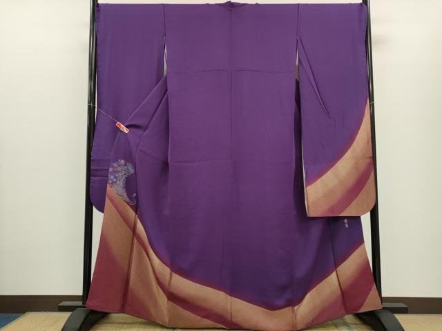 平和屋着物●世界的ファッションデザイナー　山本寛斎　kansaiブランド　振袖　寿光織　花鳥文　暈し染め　金糸　正絹　逸品　CABJ2443ze 38,025円