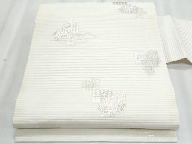 平和屋着物＊夏物　九寸名古屋帯　源氏香草花文　正絹　逸品　CABJ4418fb