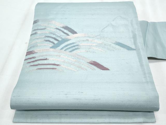 平和屋着物＊夏物　九寸名古屋帯　作家物　青海波　正絹　逸品　CABJ4678fb