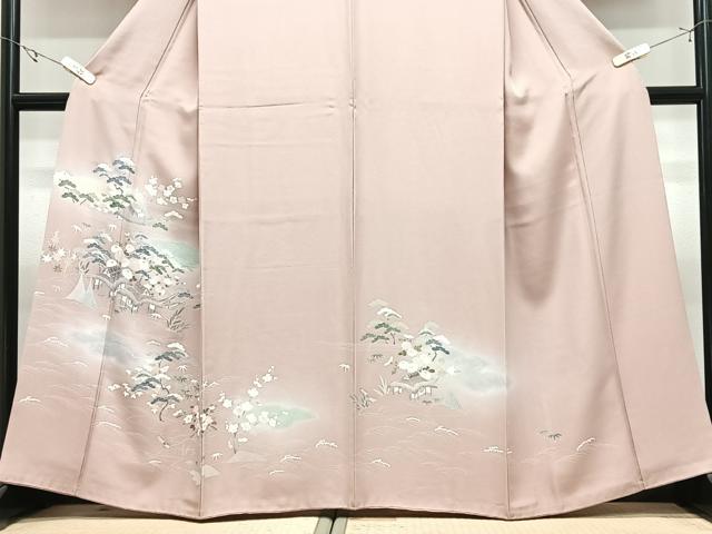 平和屋着物□訪問着 友禅 風景文 暈し染め 正絹 逸品 CABJ8207xeの通販