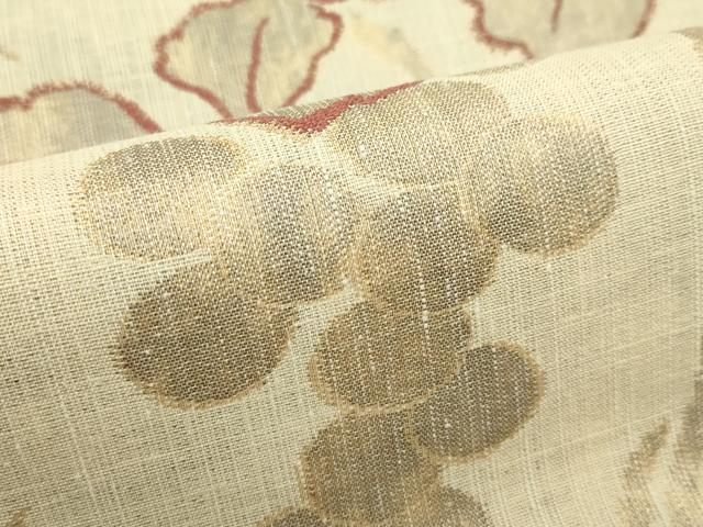 平和屋着物＊夏物 六通柄袋帯 葡萄蔦の葉文 金糸 正絹 逸品 CABK6807rv
