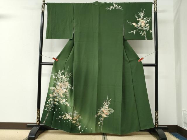 平和屋着物●訪問着　御所車笹竹草花文　暈し染め　金彩　正絹　逸品　CABK7479yc 27,040円
