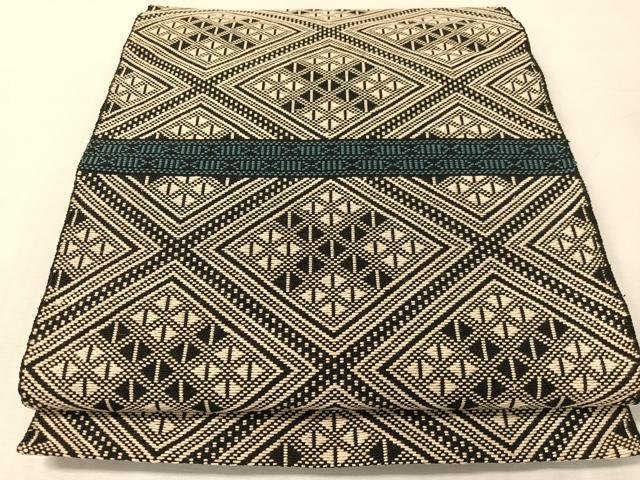 平和屋着物●八寸名古屋帯　こぎん刺し　横段菱吉祥文　綿　逸品　CABL0015vp