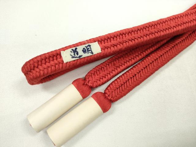 平和屋本店■極上　有職組紐道明　帯締め　冠組　緋色　宮内庁御用　国立博物館御用　東京芸術大学御用　逸品　未使用　CXAA0504s5