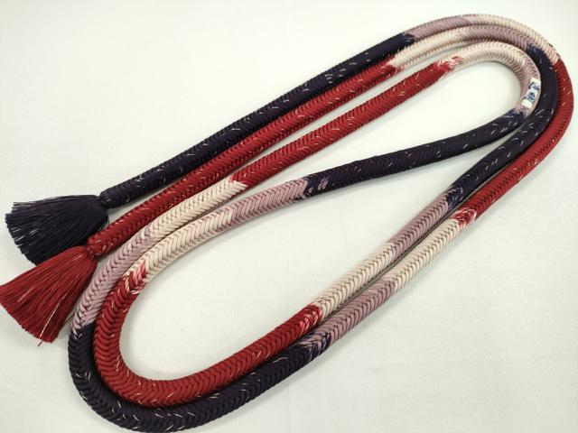 平和屋着物●極上　有職組紐道明　帯締め　奈良組　金糸　宮内庁御用　国立博物館御用　東京芸術大学御用 　逸品　AABC4237ay 平和屋本店□極上 有職組紐道明 帯締め 奈良組 四色段 萬秋