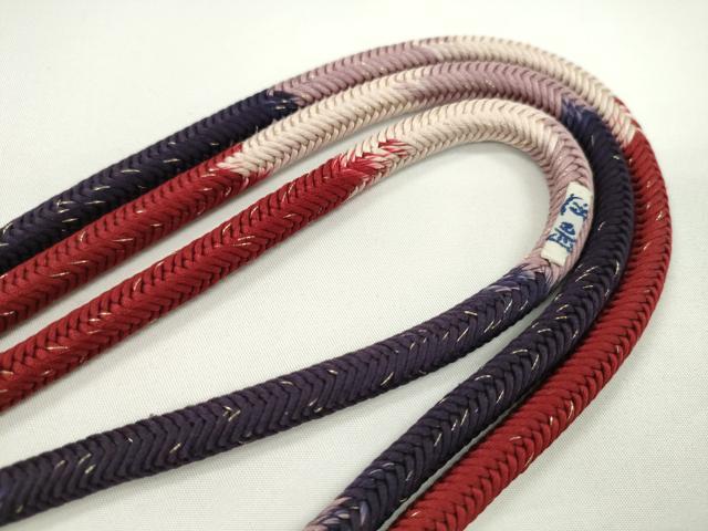 平和屋本店□極上 有職組紐道明 帯締め 奈良組 四色段 萬秋