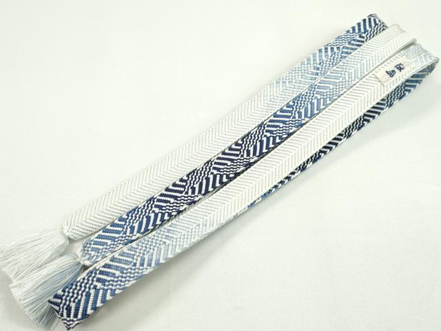 平和屋本店■極上　有職組紐道明　帯締め　笹浪組　萱草色　宮内庁御用　国立博物館御用　東京芸術大学御用　逸品　未使用　DZAA11343kh5 極上 有職組紐道明 帯締め 笹浪組 萱草色 宮内庁御用 国立博物館御用