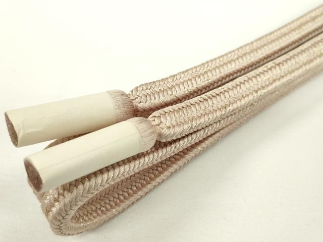 平和屋本店□極上 有職組紐道明 帯締め 御岳組 洗柿色 金糸 宮内庁御用