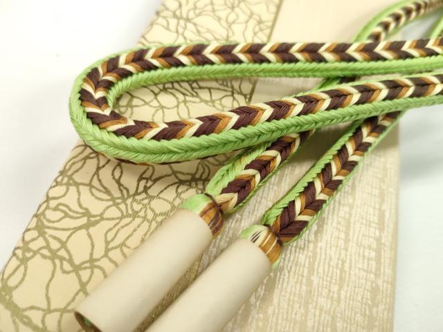 平和屋本店■極上　有職組紐道明　帯締め　丸源氏組　宮内庁御用　国立博物館御用　東京芸術大学御用　逸品　未使用　CXAA0567s5