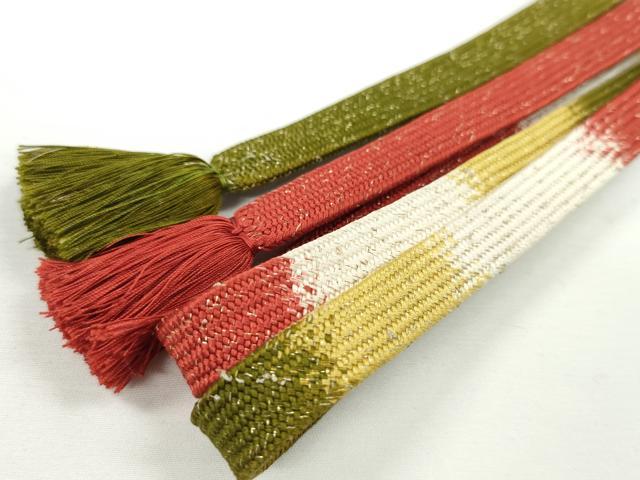 有職組紐道明　帯締め　唐組　　金糸　宮内庁御用　逸品　未使用 平和屋本店□極上 有職組紐道明 帯締め 高麗組 金糸 宮内庁御用 国立博物館